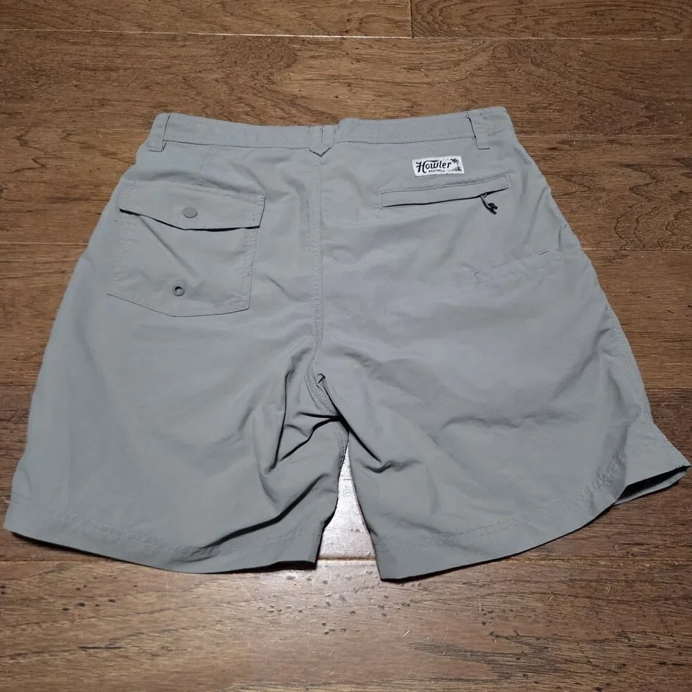 Howler Brothers Light Gray Flat Front Men's Shorts